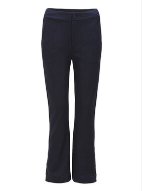 CAbi Keen Kick Flare #6043 Navy Flare Crop Pants Size 8 EUC